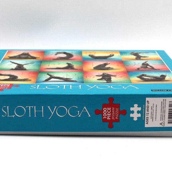 Willow Creek SLOTH YOGA 1000 Piece Jigsaw Puzzle 26" X 19.25" Made in USA 2018 - Picture 6 of 7